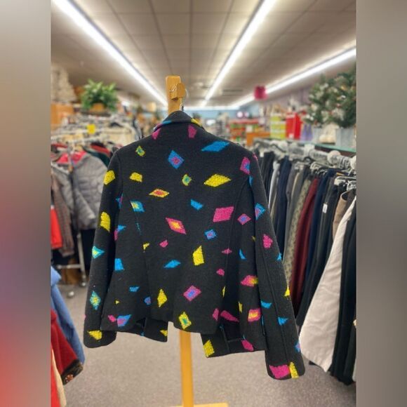 600 West Med Black/Color Sweater Jacket - Picture 3 of 3